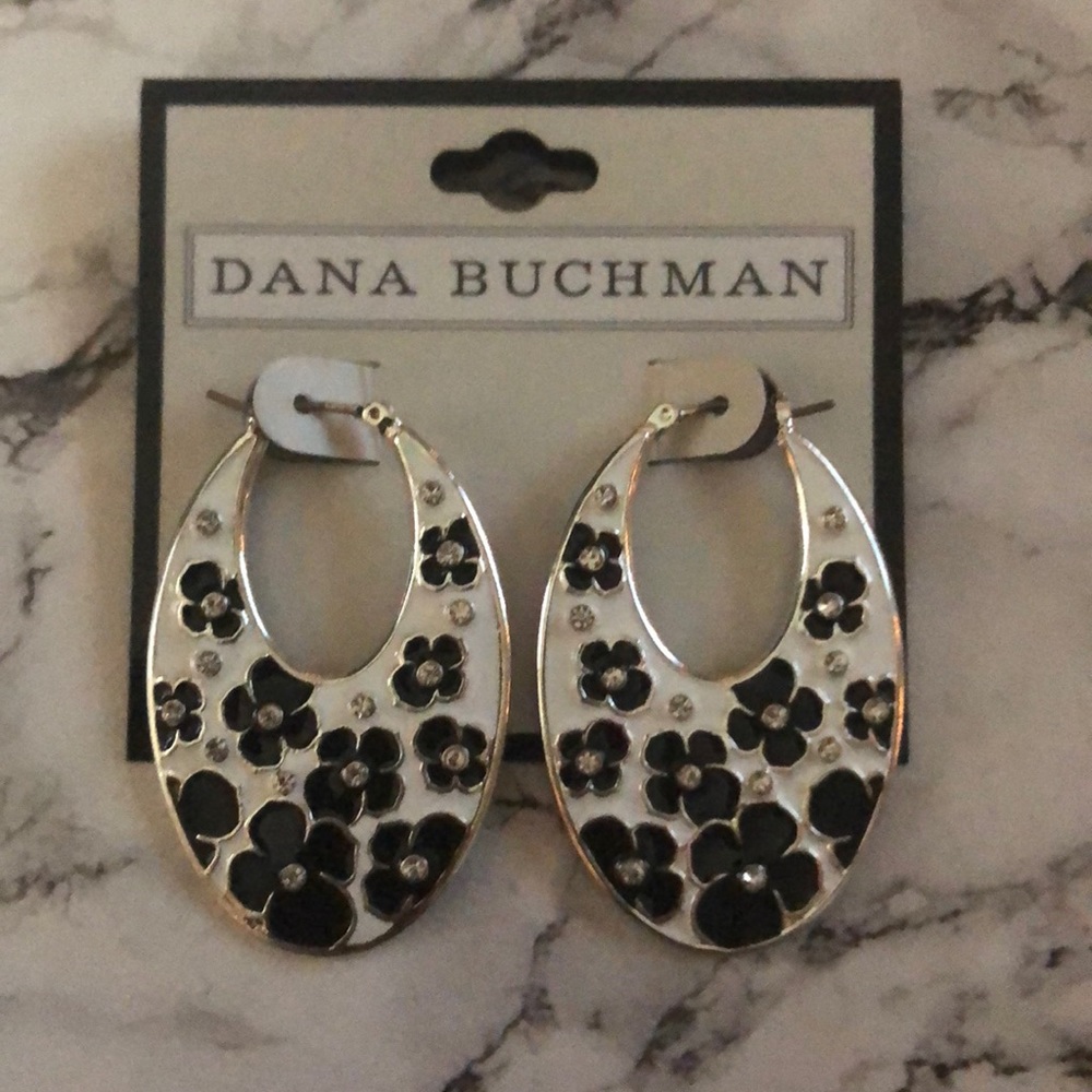 Dana Buchman double sided floral earrings